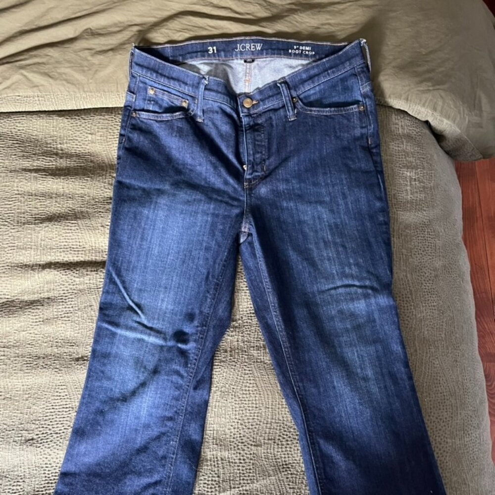 J. Crew 9" demi-boot crop jean size 31